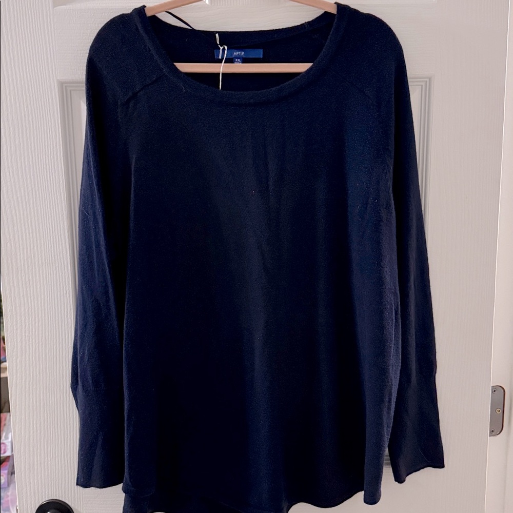 Apt. 9 Navy Shimmer Sweater
